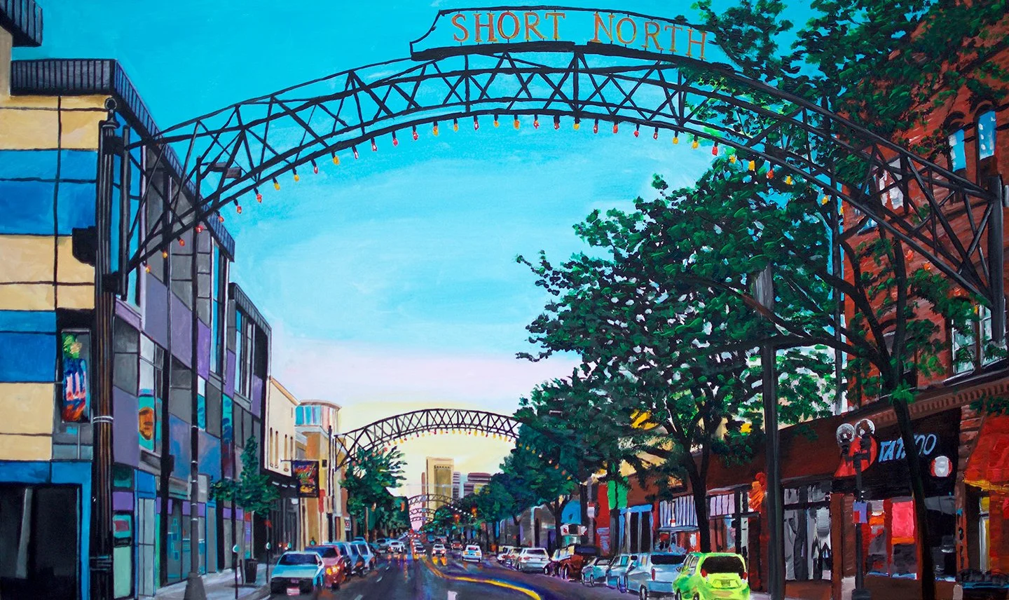 Short North Columbus | 36″ x 60″ acrylic on canvas by Jeff Johns and Colin Daugherty | SOLD
