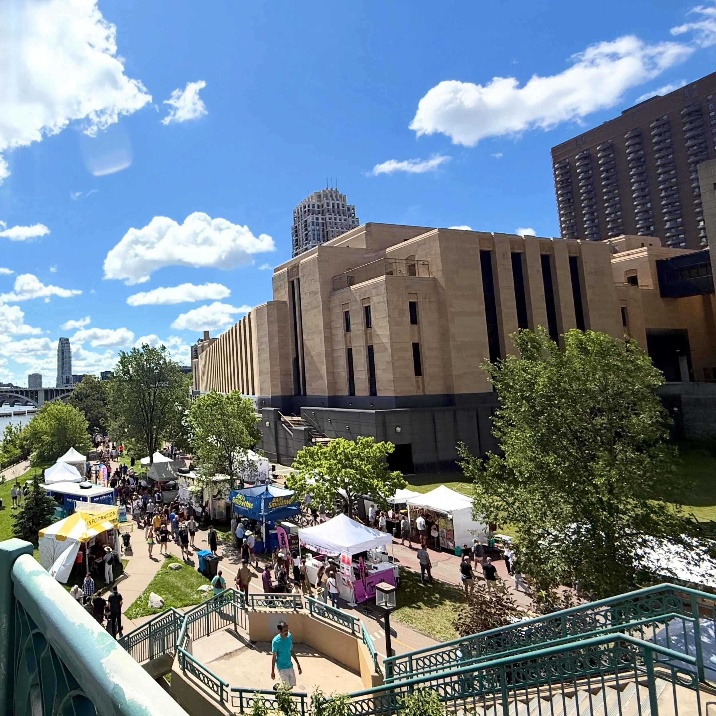 Wow! We&rsquo;re loving Minneapolis.

We&rsquo;re here for a wedding and happened to be in town for the Stone Arch Bridge Festival. What an incredible event. Hundreds of artists, live music, great food, and an amazing setting along the riverfront.

M