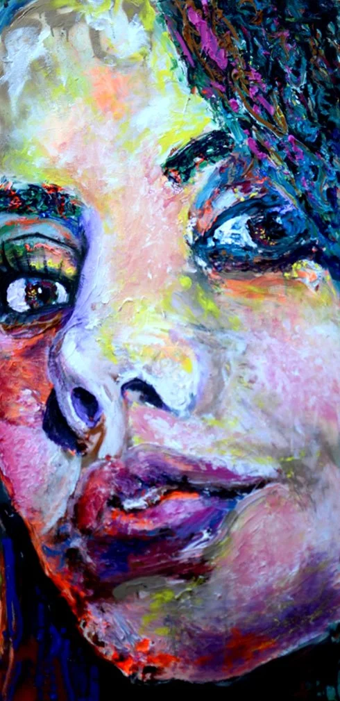 Face of a Lady 4 | Mila Kunis 24" x 48" acrylic on canvas by Jeff Johns and Colin Daugherty | SOLD
