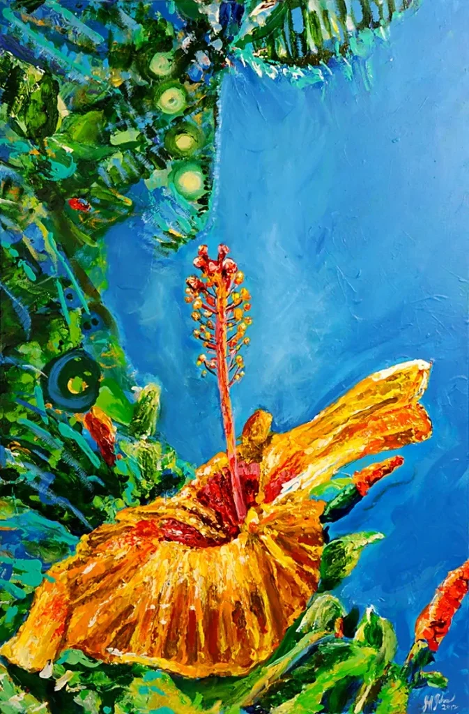 Hawaiian Hibiscus | 30" x 40" Acrylic on Canvas by Jeff Johns 