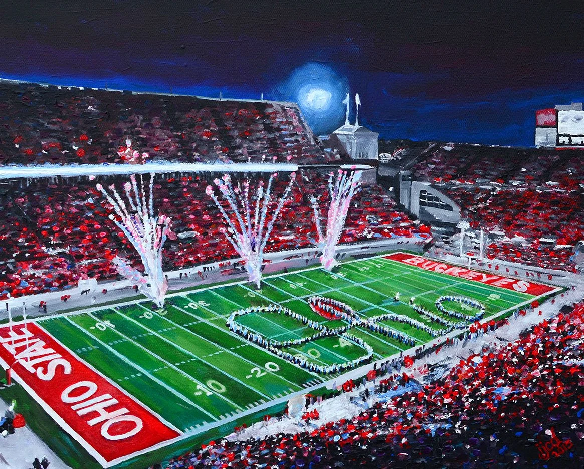 The Shoe at OSU | 20″ x 24″ acrylic on canvas by Jeff Johns and Colin Daugherty | SOLD
