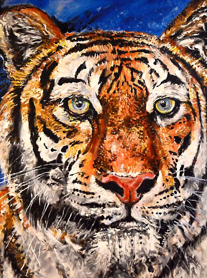 By the Way Bengal Tiger | 30" x 40" Acrylic on Canvas by Jeff Johns and Colin Daugherty | SOLD 