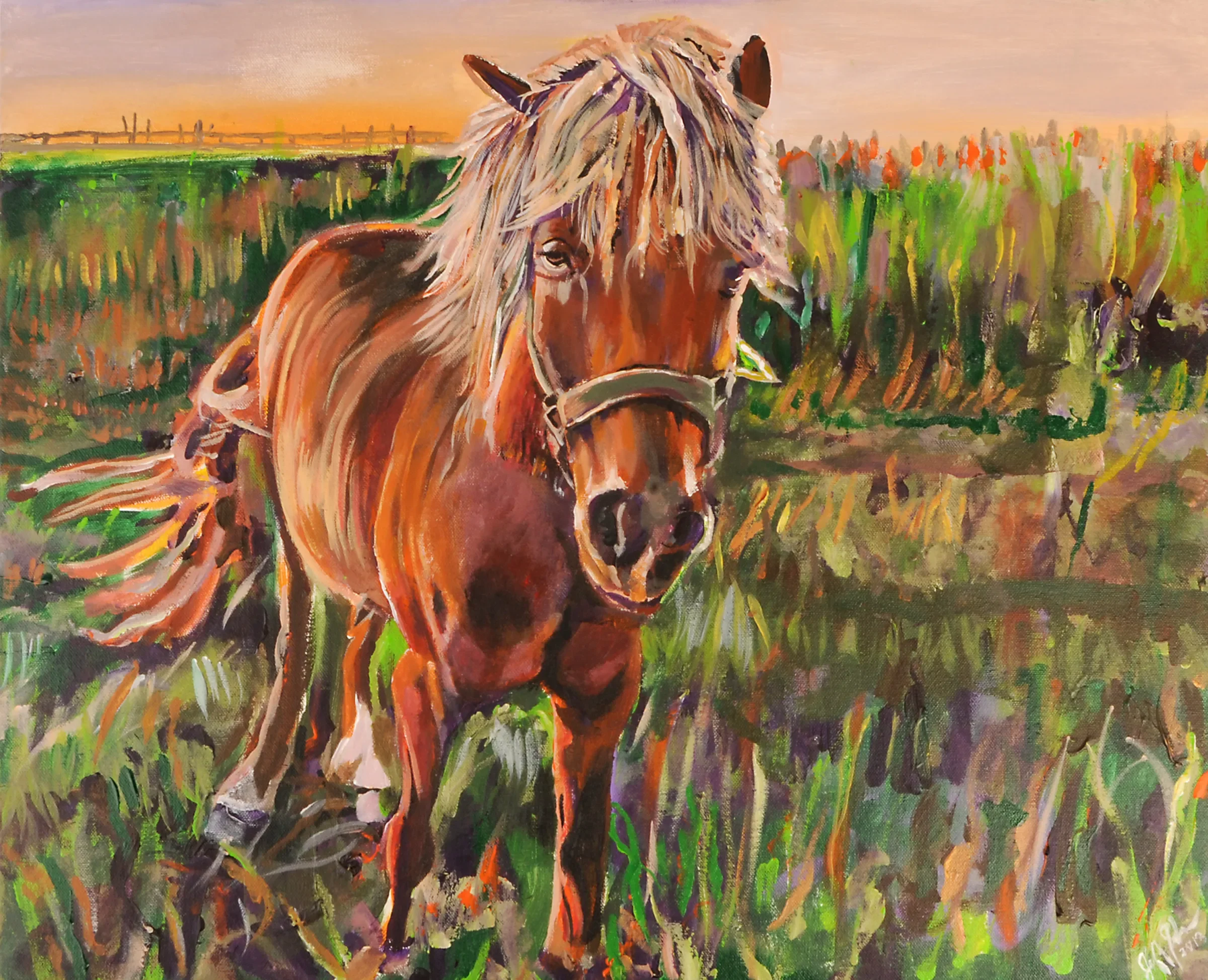 Beautiful Blonde in Union, Kentucky | 24″ x 20″ acrylic on canvas by Jeff Johns | SOLD
