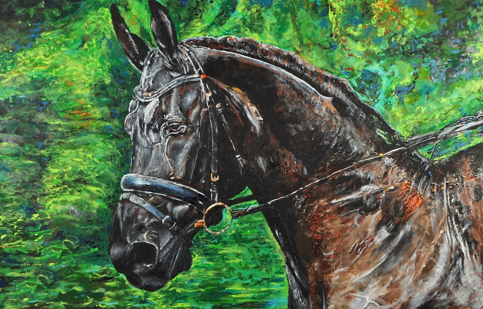 CAVU Equestrian | 60″ x 84″ Acrylic on Canvas by Jeff Johns and Colin Daugherty | SOLD