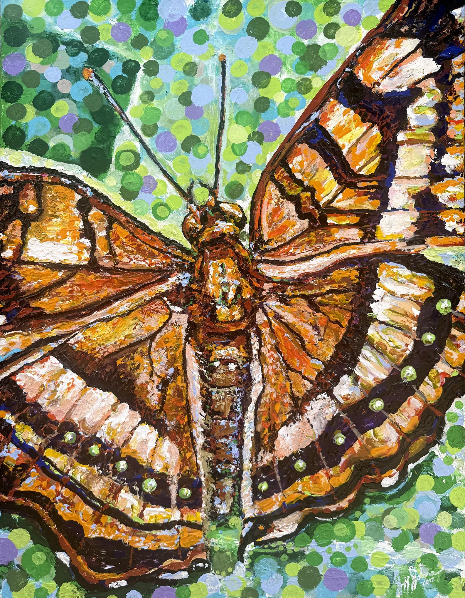 Majestic Monarch | 24” x 36” acrylic on canvas by Jeff Johns Price: $2500