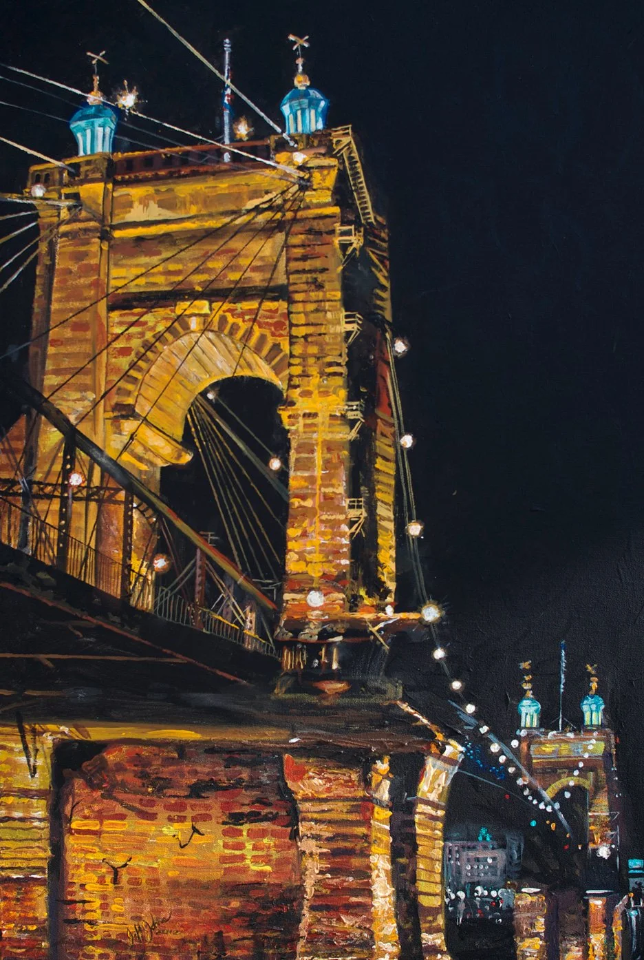 Golden Evening Suspension | Acrylic on Canvas by Jeff Johns | SOLD