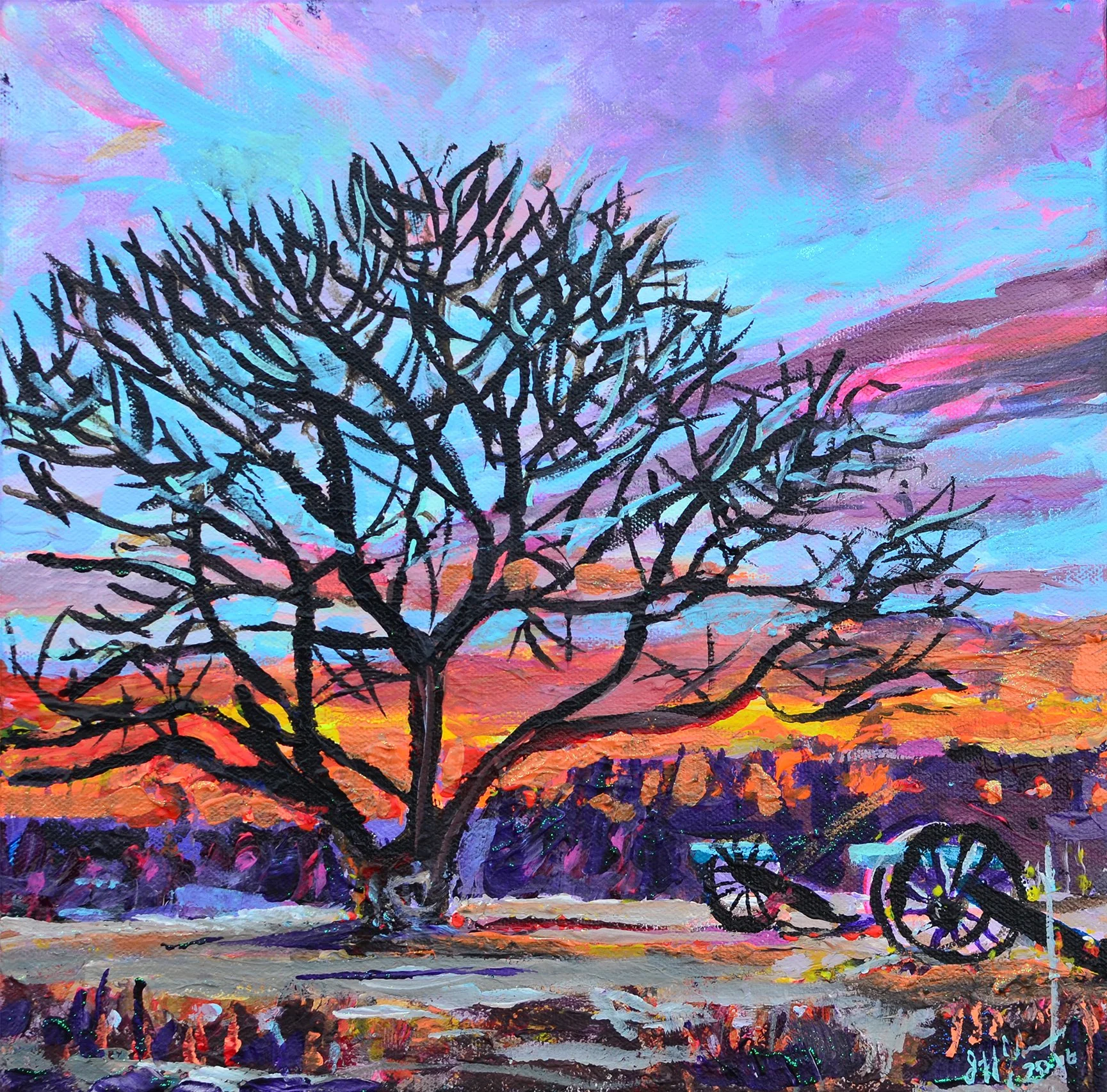 Springtime Boom | 12″ x 12″ Acrylic on Canvas by Jeff Johns | SOLD
