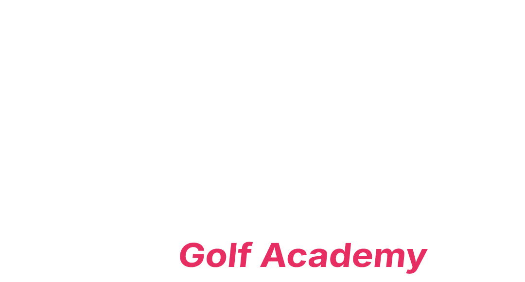 Logo of Laugh Golf Academy with the word 'LAUGH' in bold white letters and 'Golf Academy' in pink beneath it.