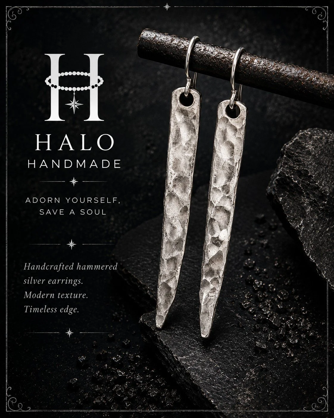 Textured Tine Earrings