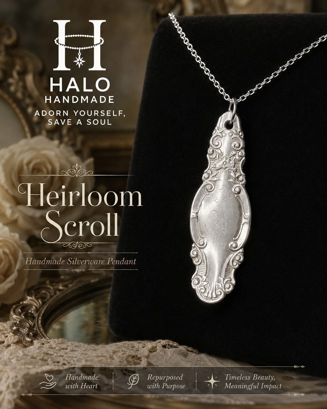 Heirloom Scroll Pendant