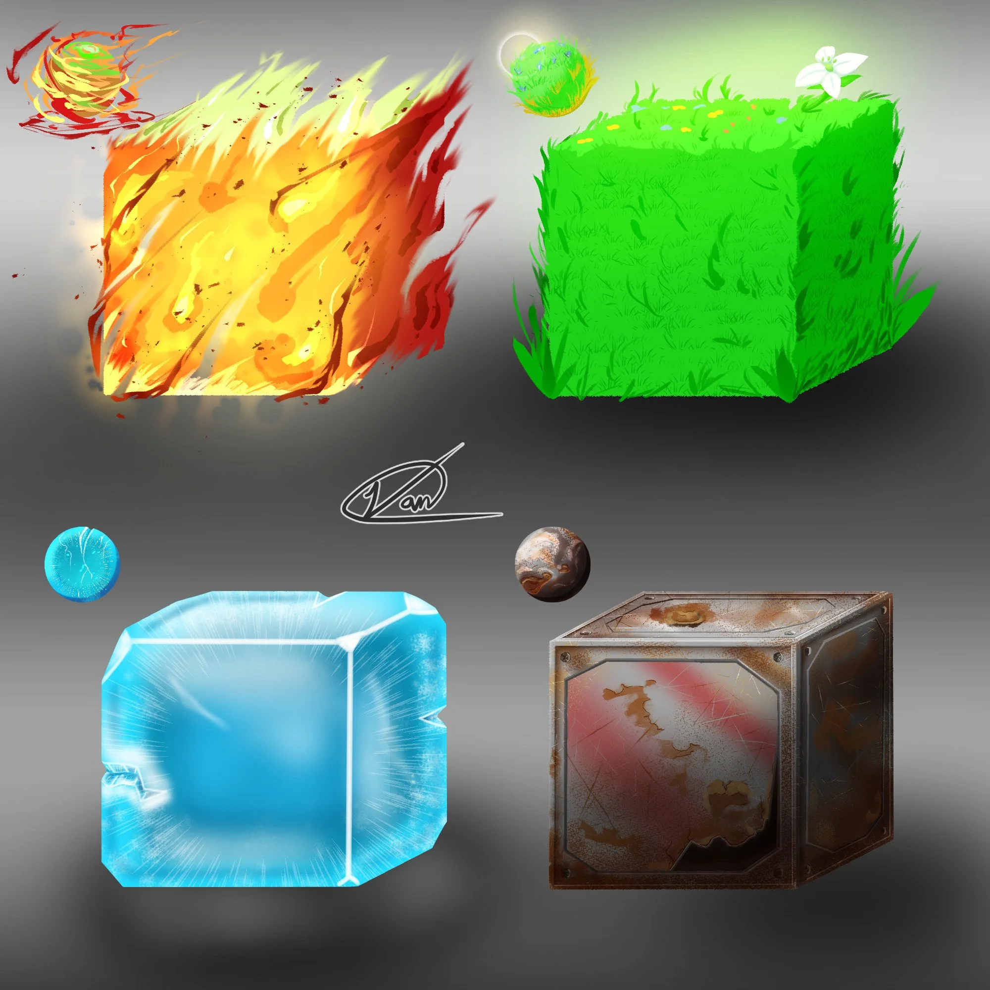  Cube Texture Paint Set