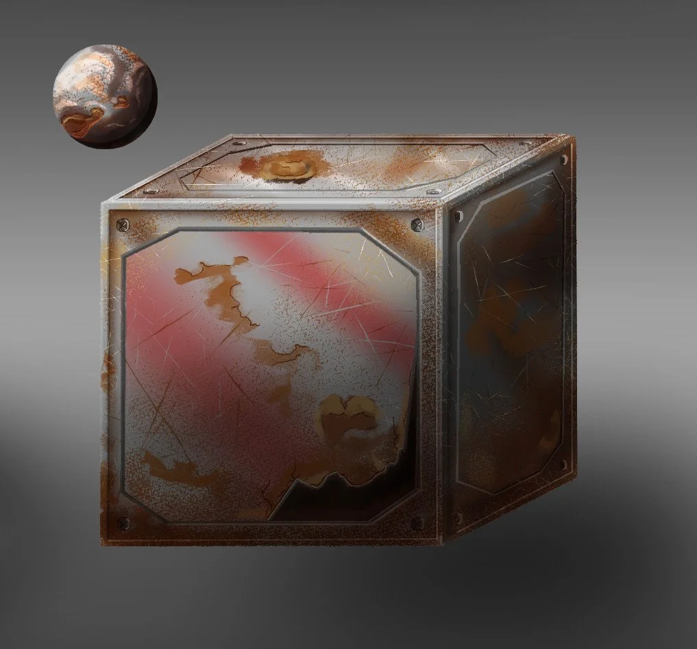 Rust Cube Texture Paint
