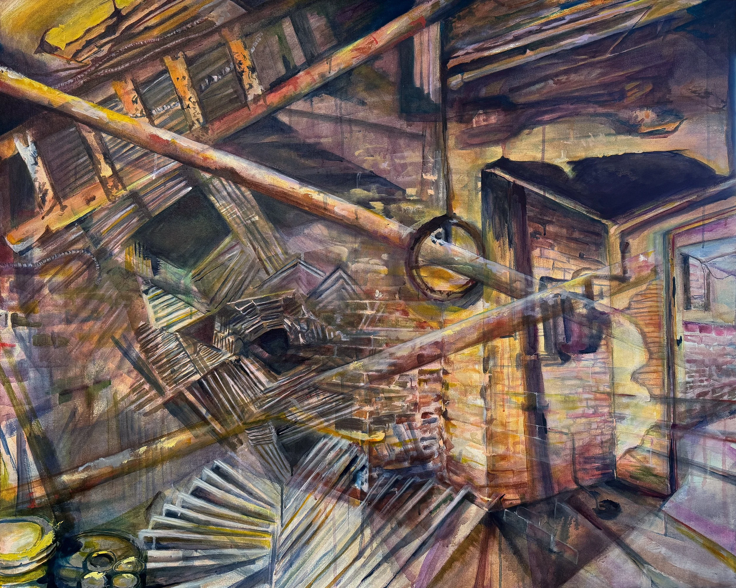 Interior Space, 2025, 40"x50", Acrylic on canvas