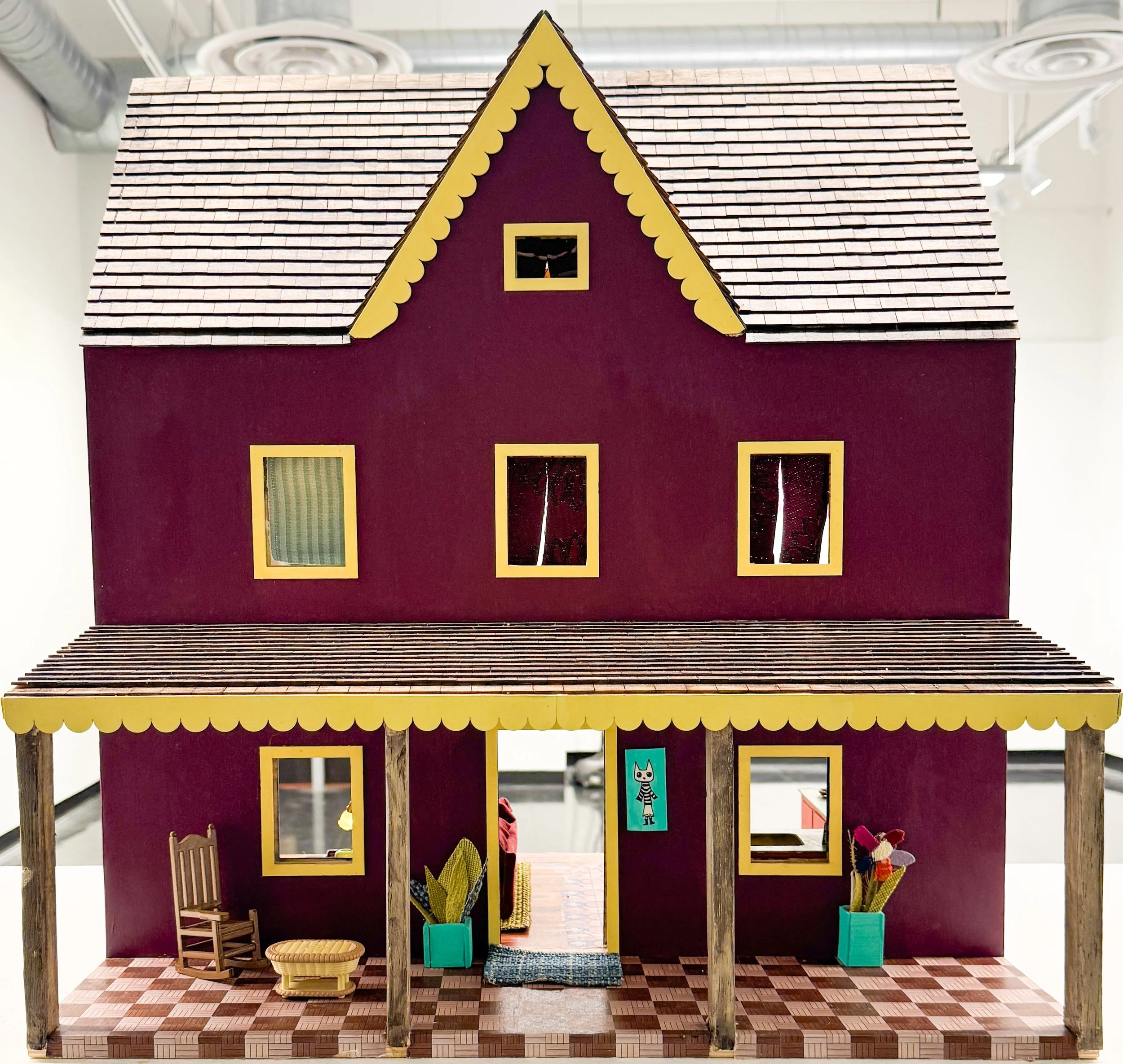 Margi's House Front, 2025, Plywood, found objects, 24"x18"24"