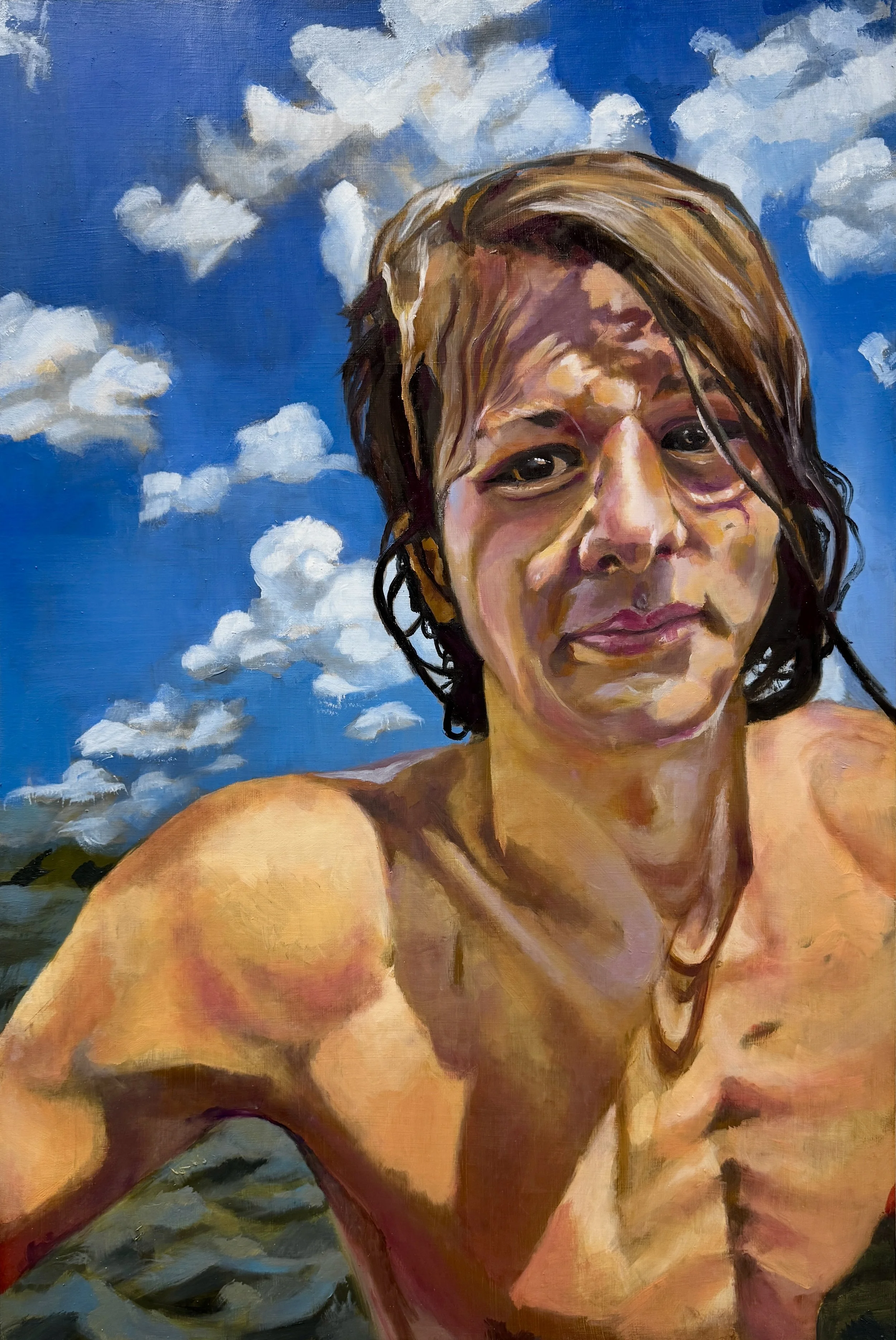 Sebastian, 2024, Oil on panel, 30"x20"