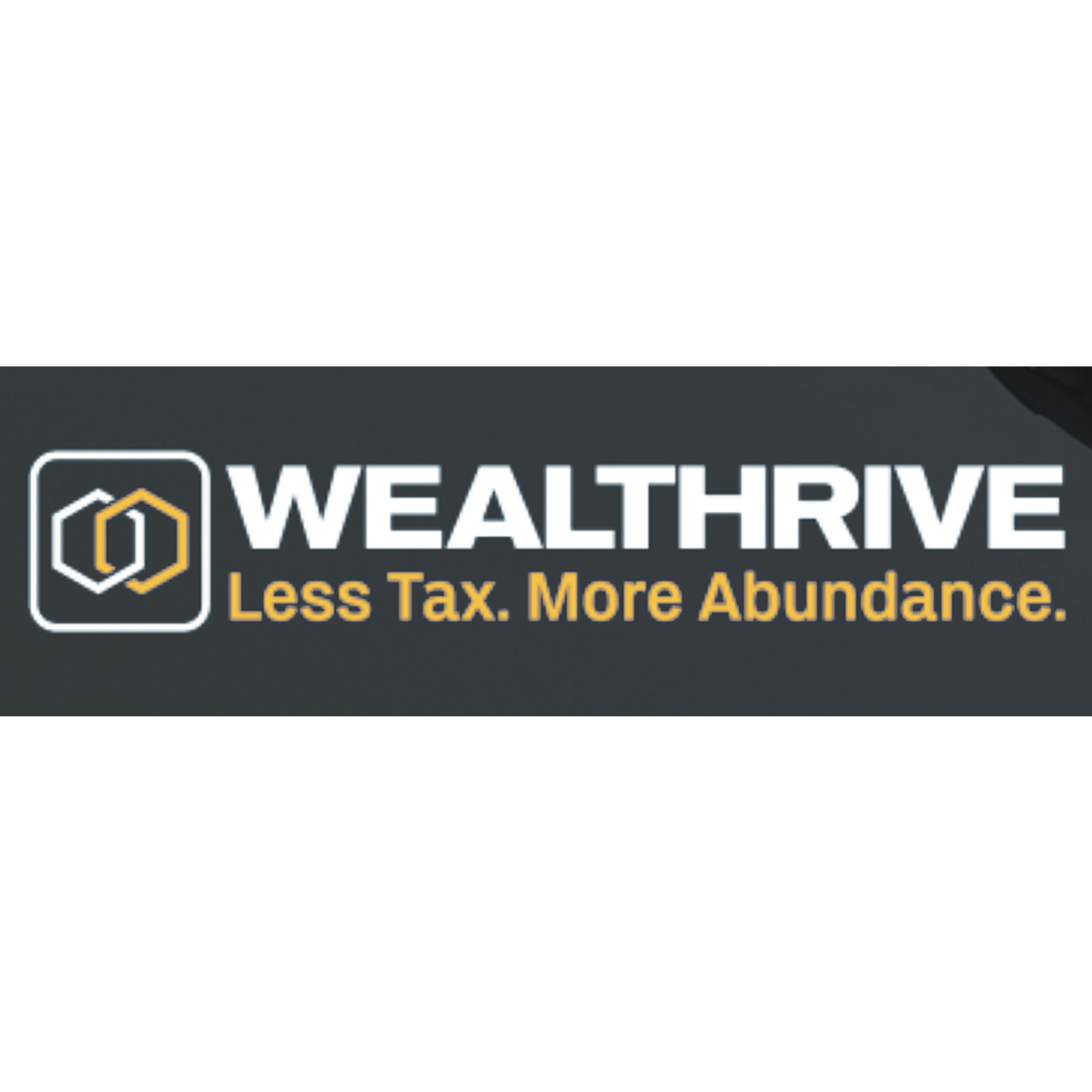 Close-up of a device screen with the Weatherive logo and the slogan 'Less Tax. More Abundance.'