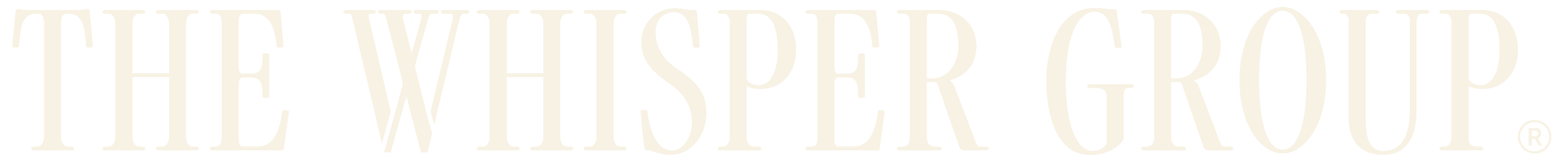 Logo of The Whisper Group in black and white