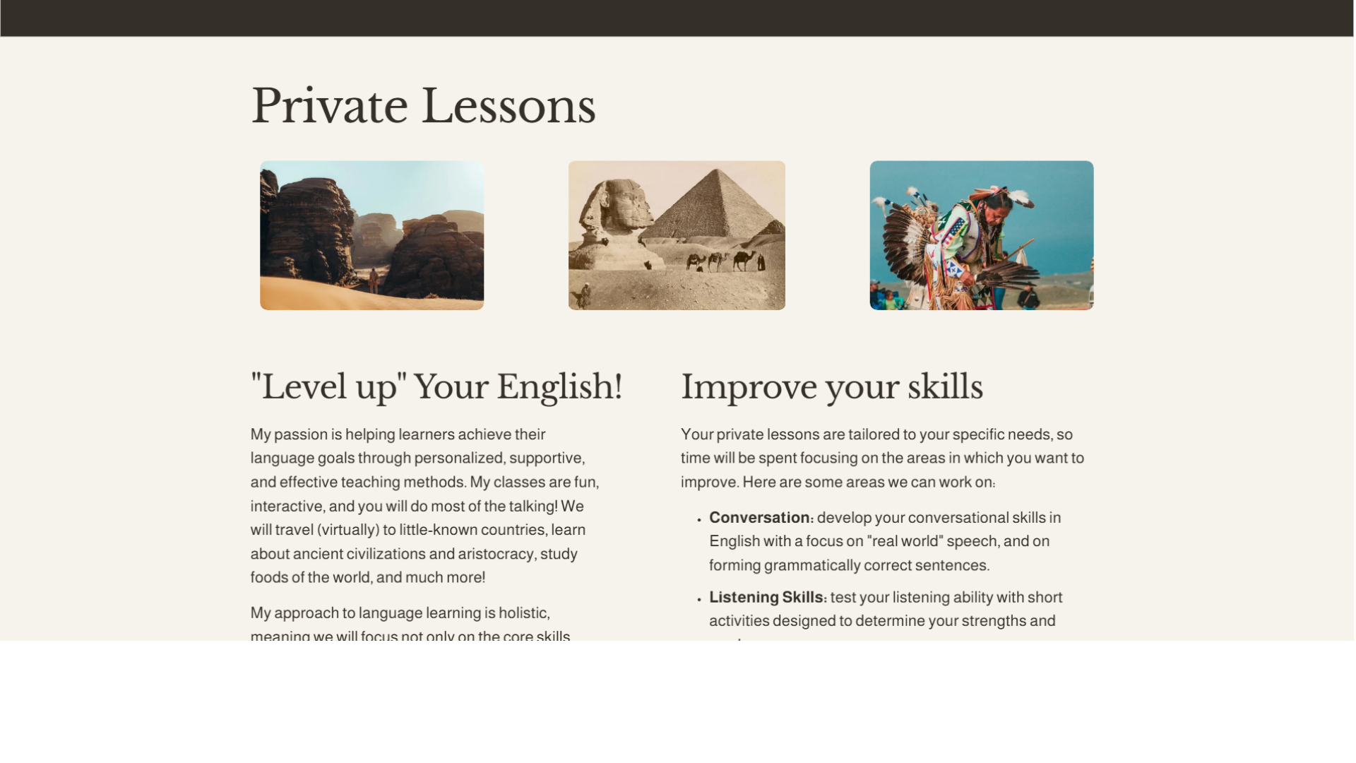 Squarespace Designer Jenny Inspire English Coaching
