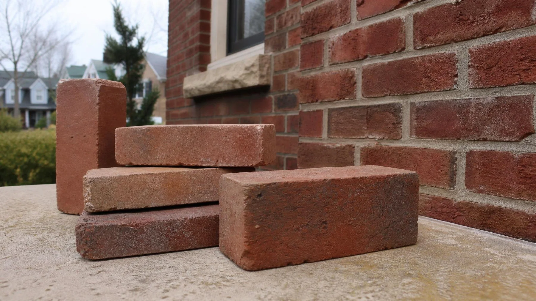 matching replacement brick assessment on brick masonry