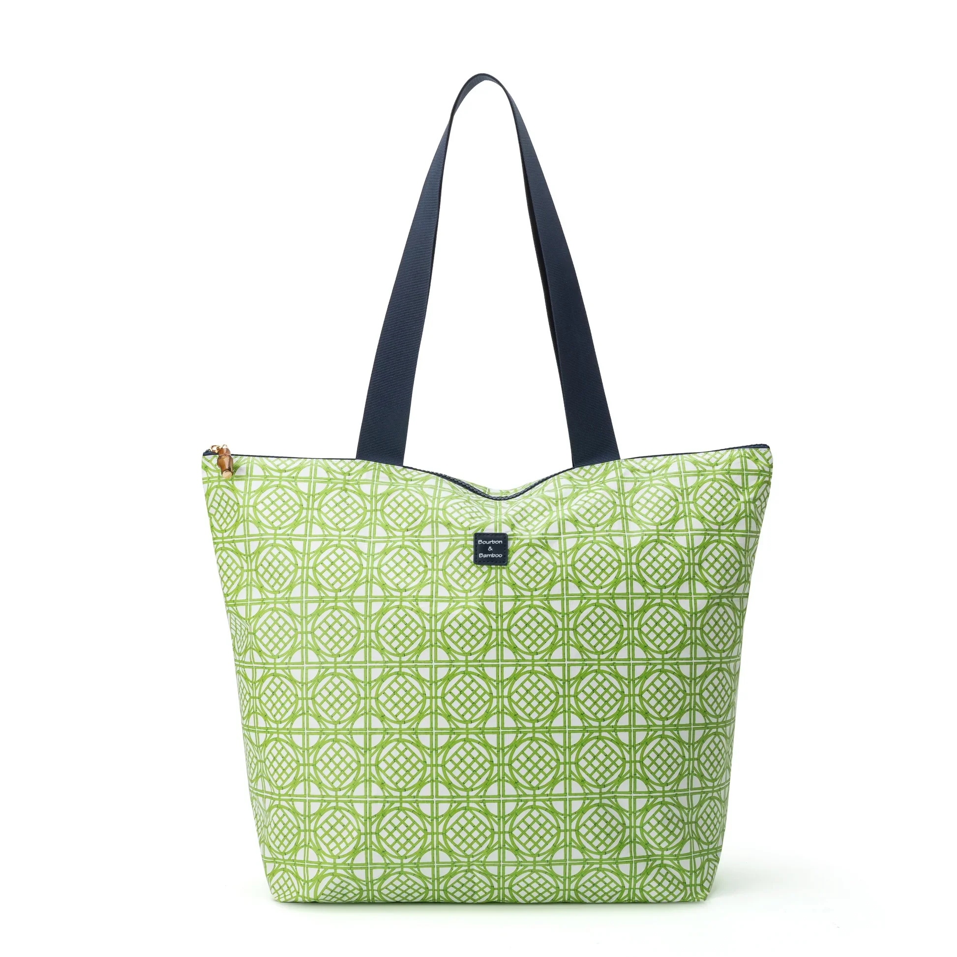 bourbon and bamboo lime lattice tote.webp
