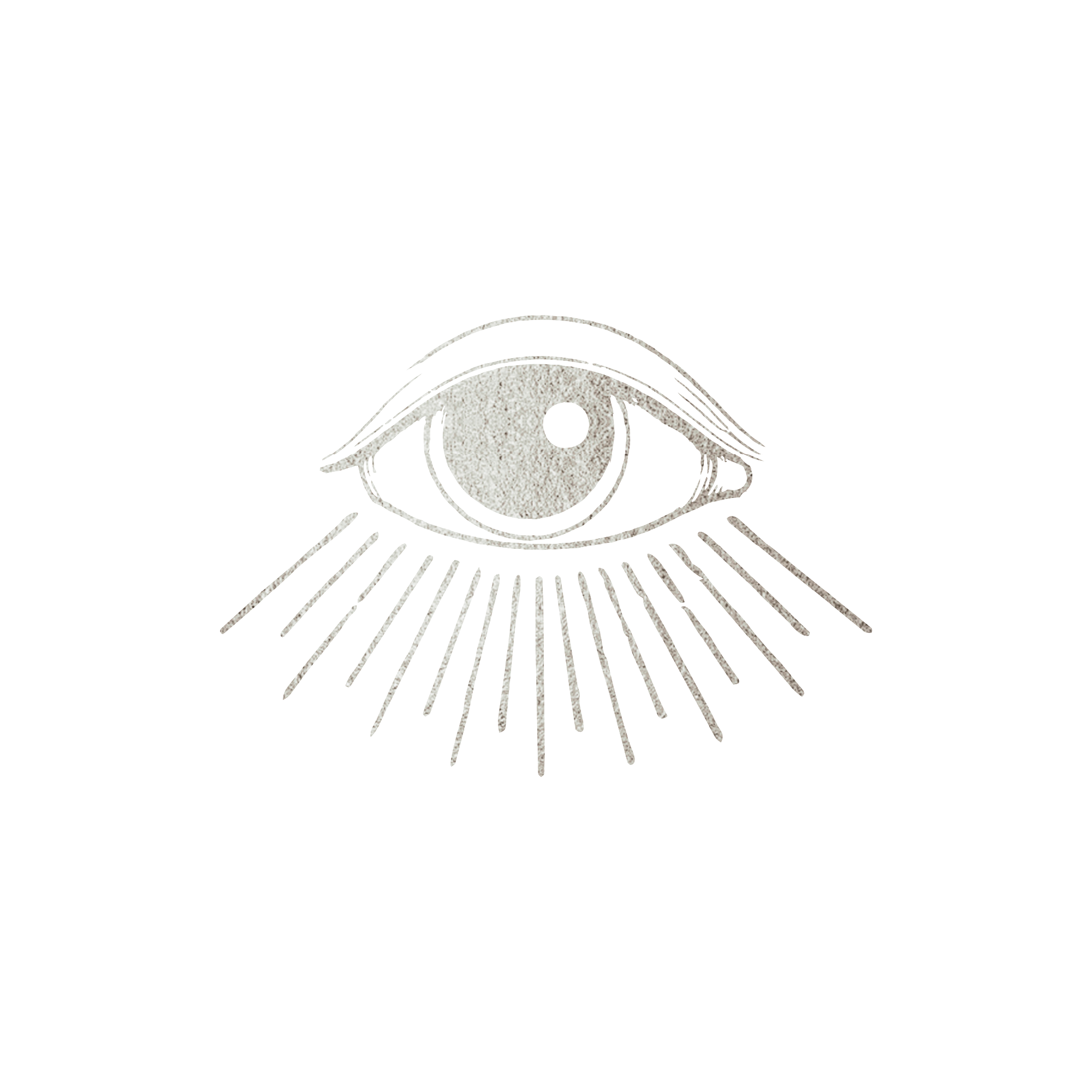 An illustration of the eye with rays of sun underneath it