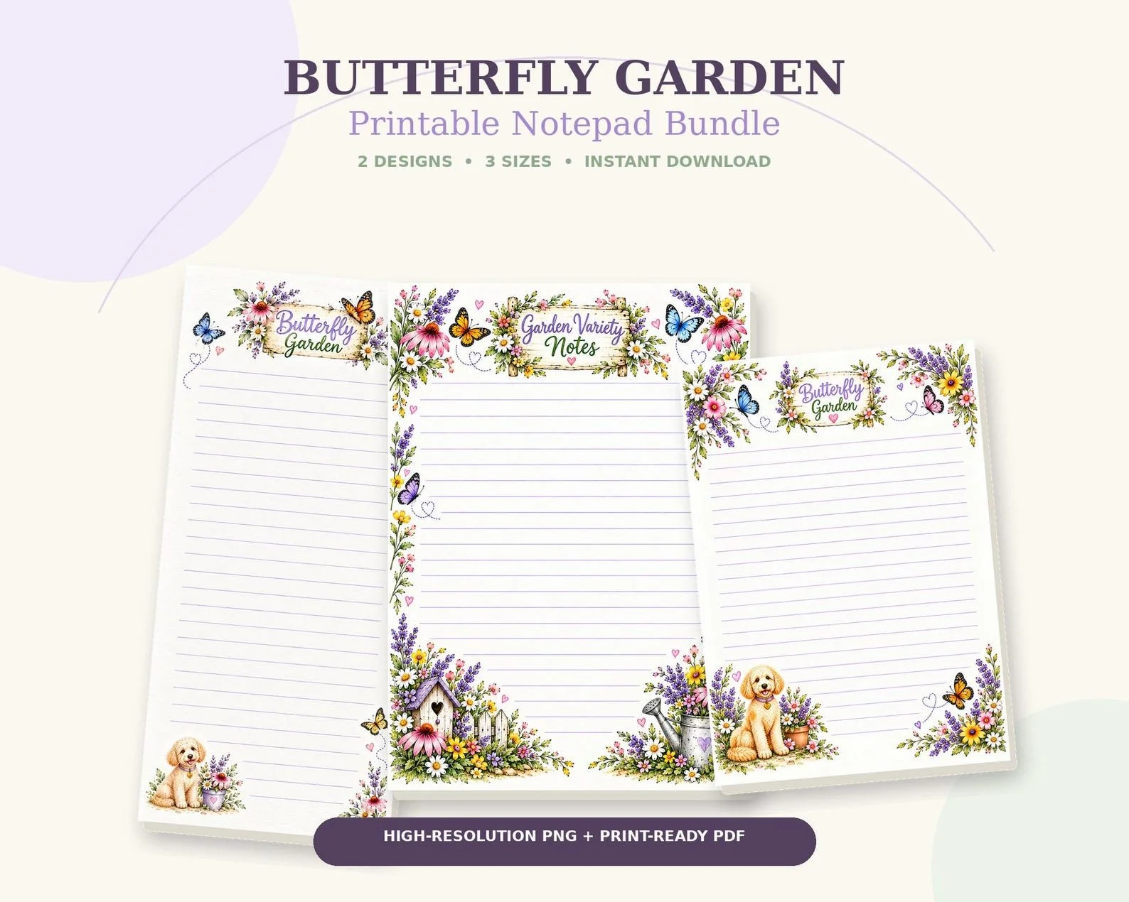 Butterfly Garden Printable Bundle — Digital download