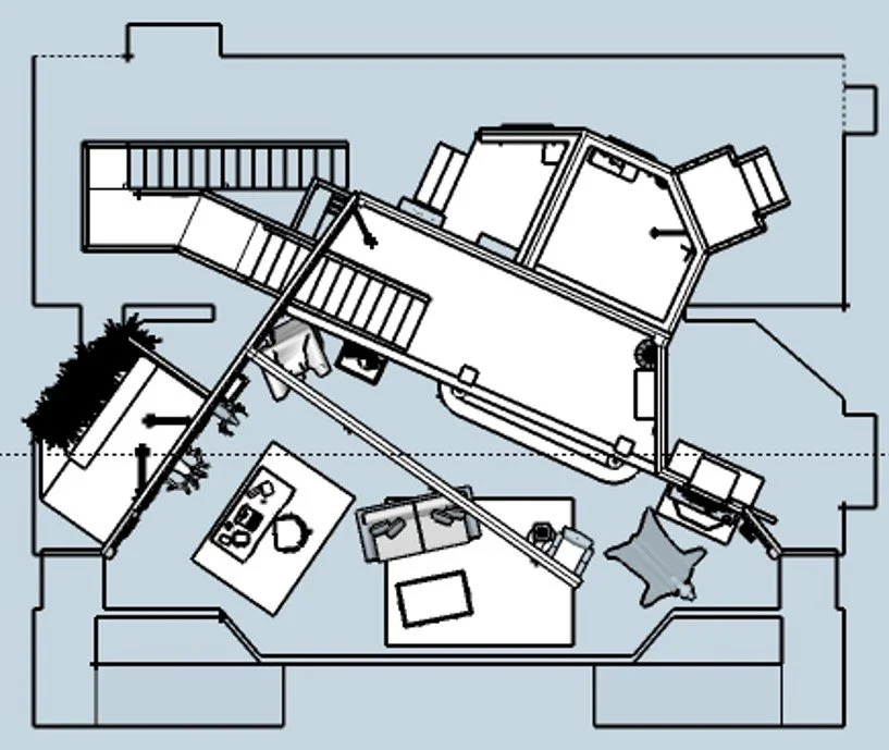 Deathtrap (Unproduced) - Groundplan for East Tennessee State University - Bud Frank Theatre