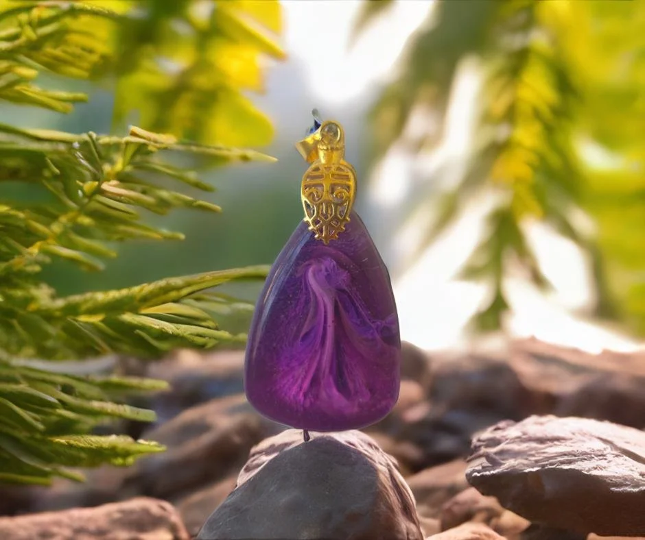 Enchanting Purple Swirl  Pendant