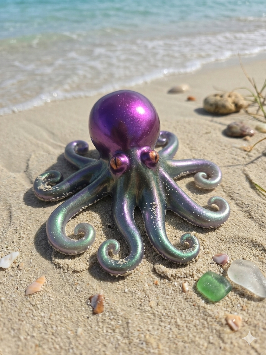 Shimmering Octopus Figurine