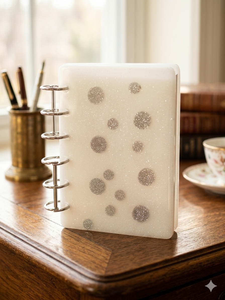 Sparkling Polka Dot Refillable Notebook/Journal