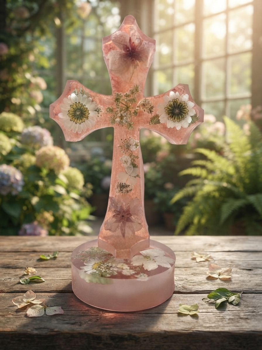 Floral Cross Decor