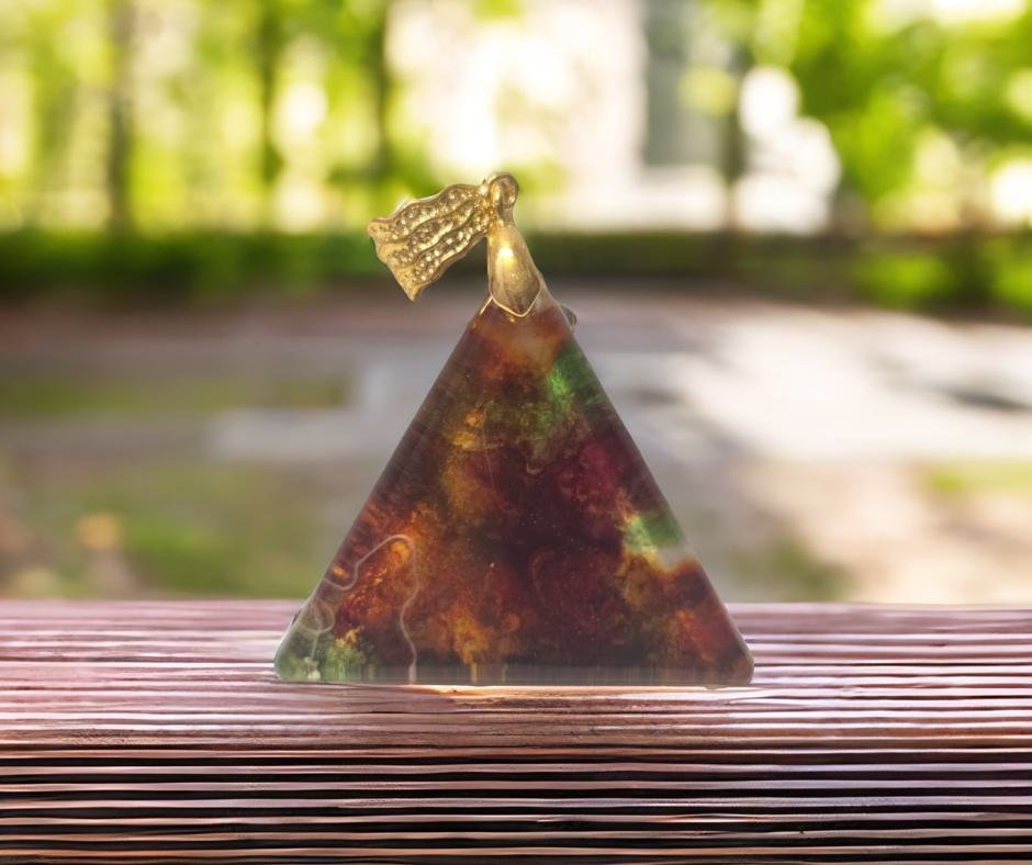 Cosmic Nebula Pyramid Pendant