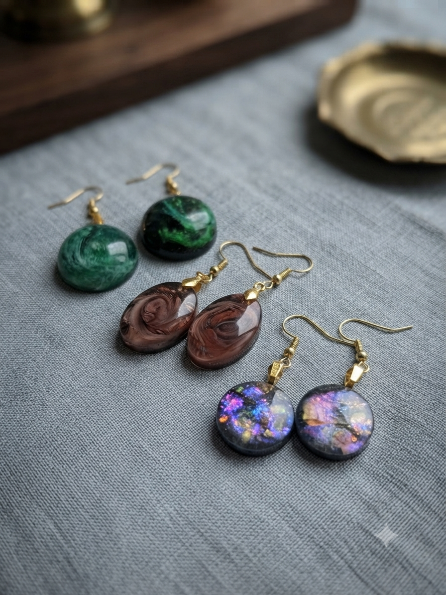 Marbled & Galaxy Statement Earrings