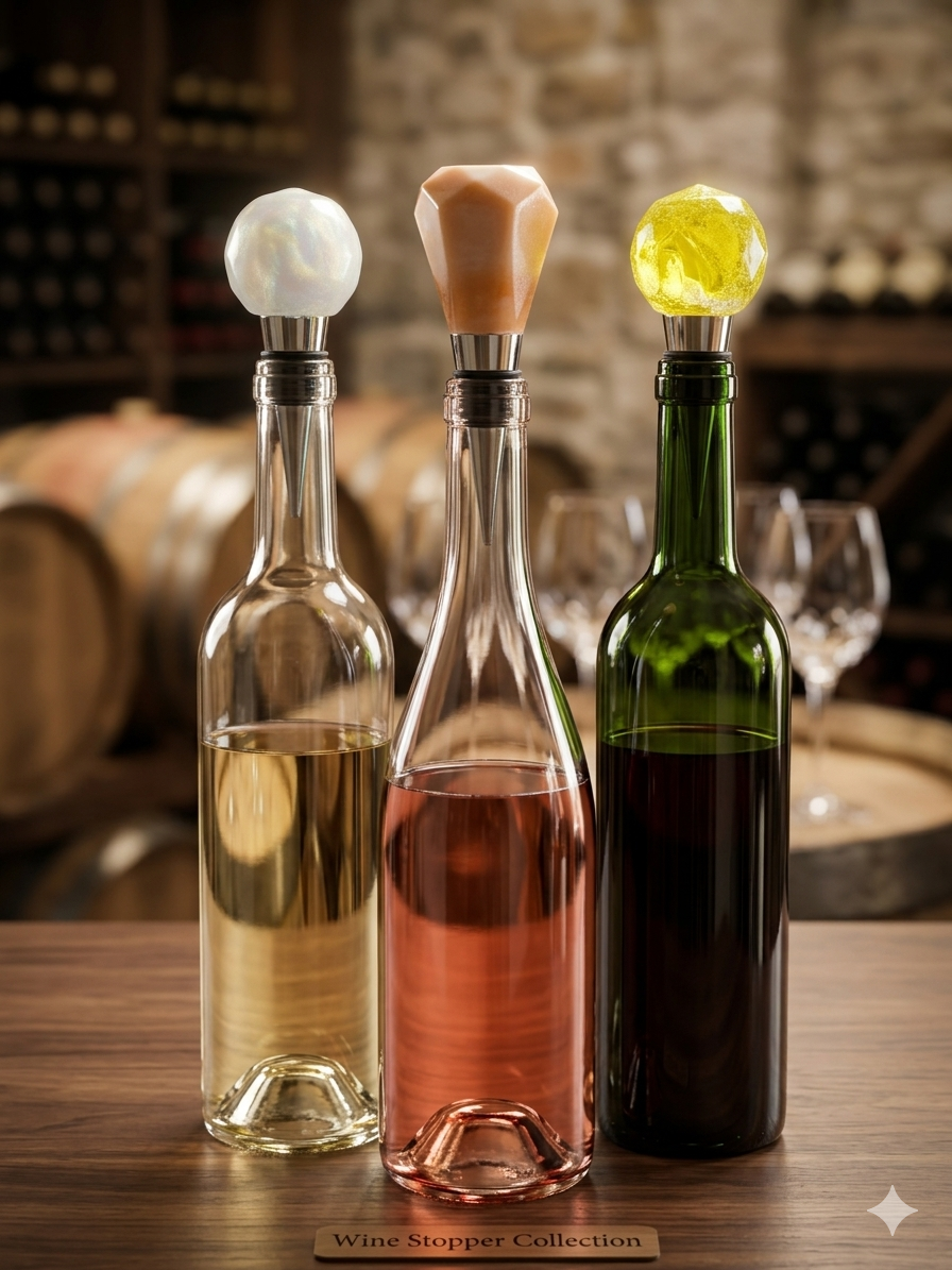 Wine Stopper in Creams and Yellows