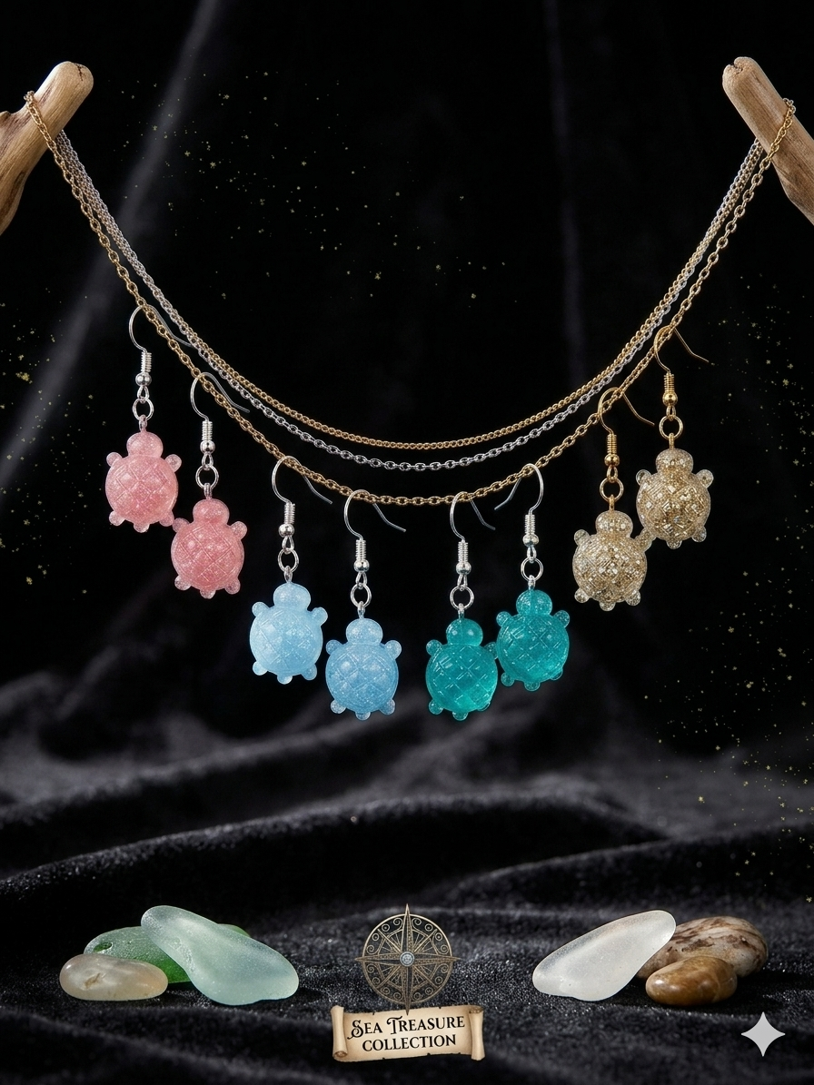 Dainty Sea Turtle Earrings