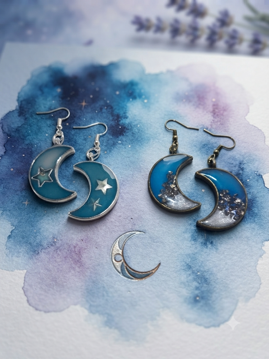 Celestial Crescent Moon Earrings