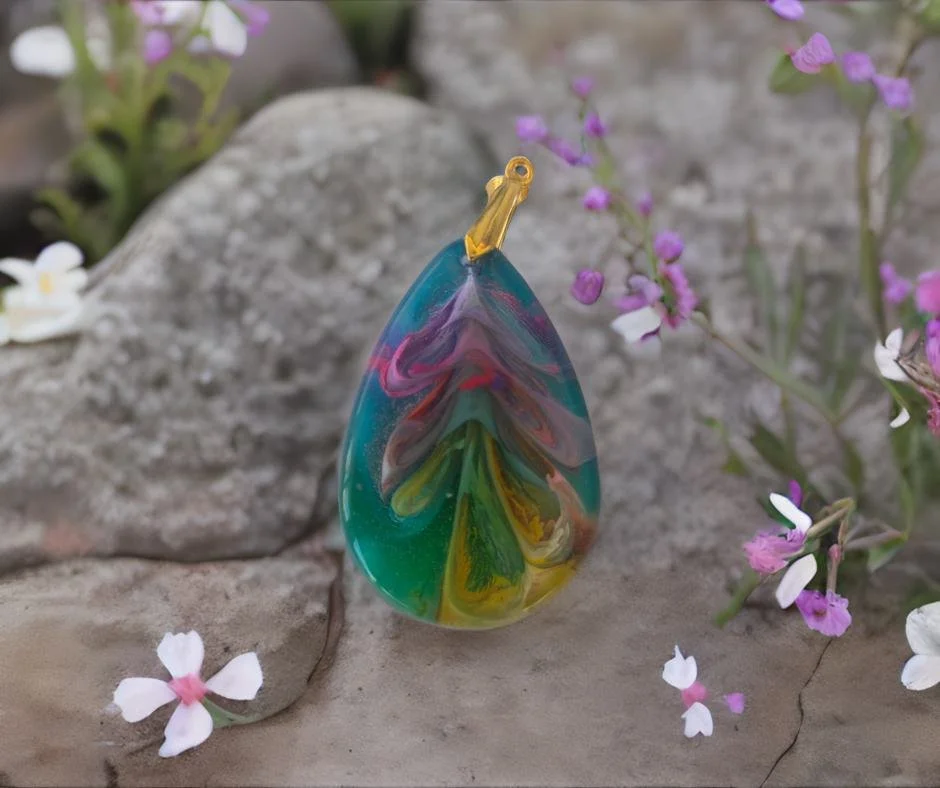 Aurora Forest Teardrop Pendant