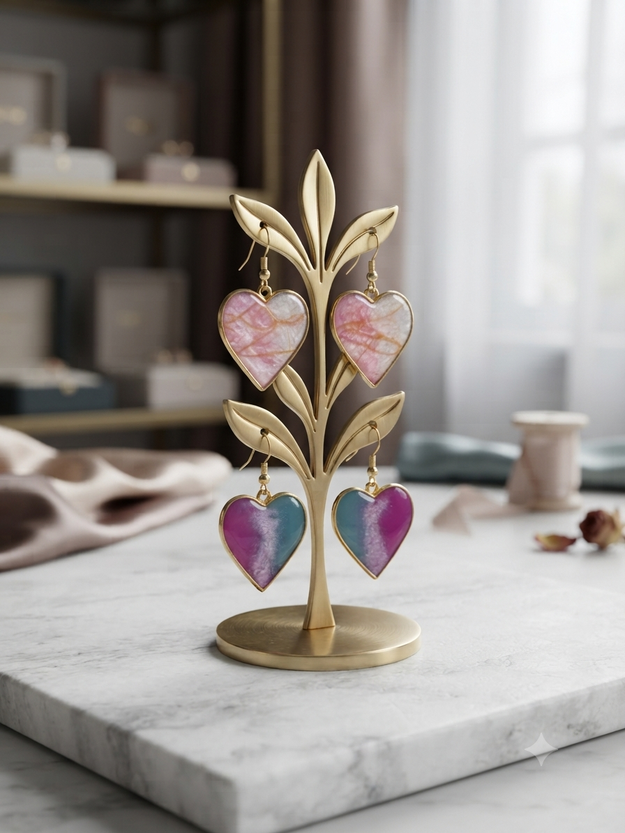 Heart Dangle Earrings