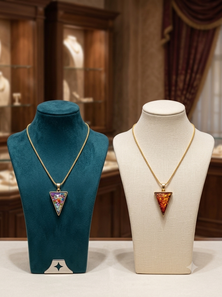 Stunning Geometric Triangle Pendant