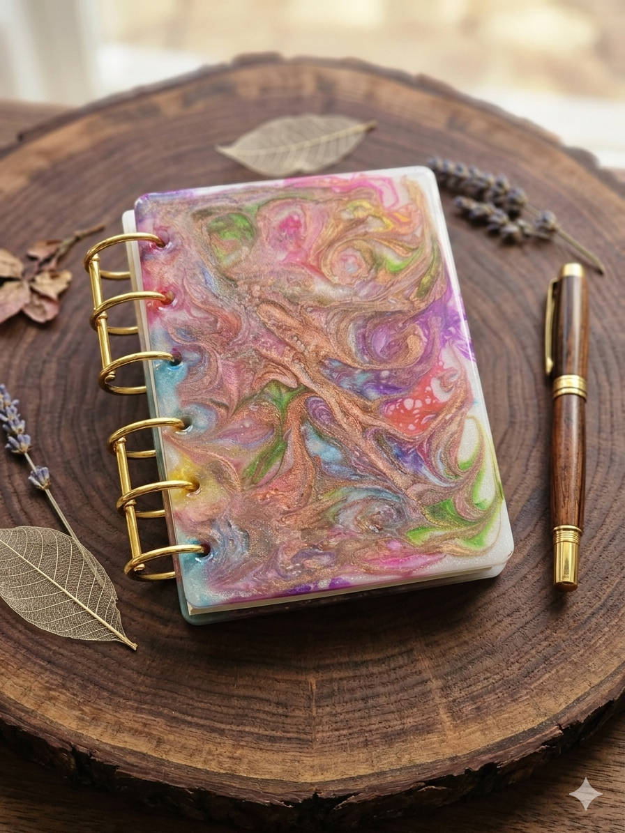 Metallic Swirl Refillable Notebook/Journal