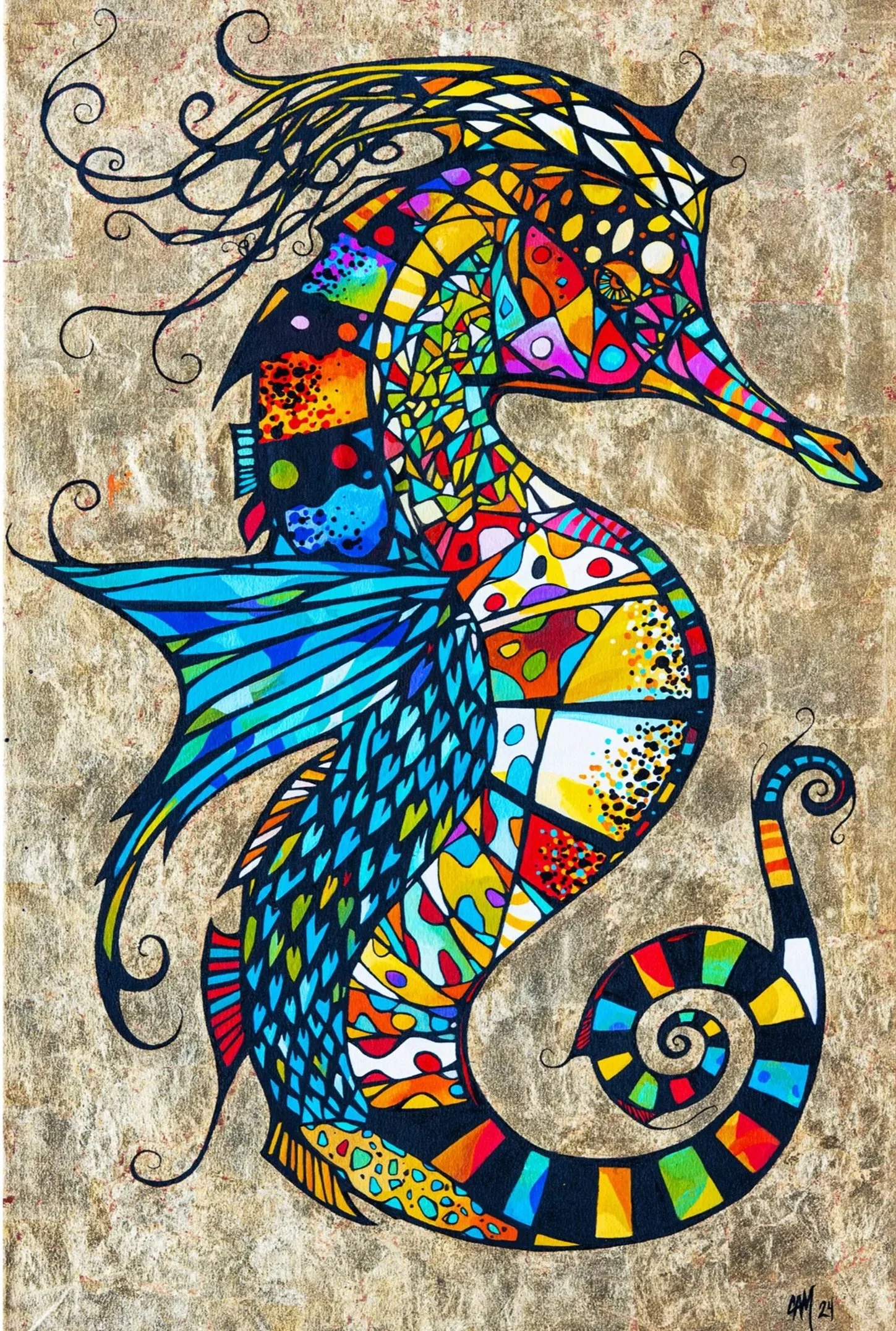 Sea Horse, Blue