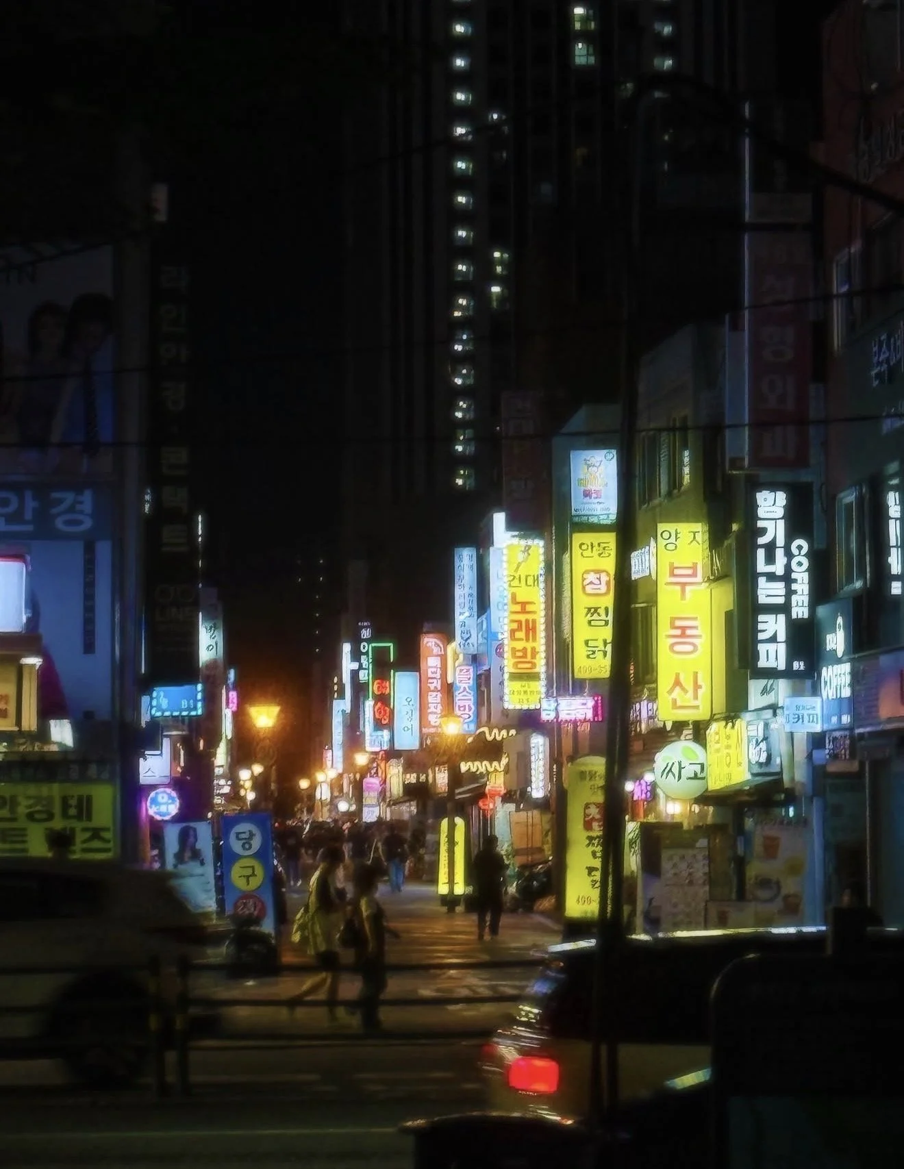 Late night in South Korea FRAMED PRINT