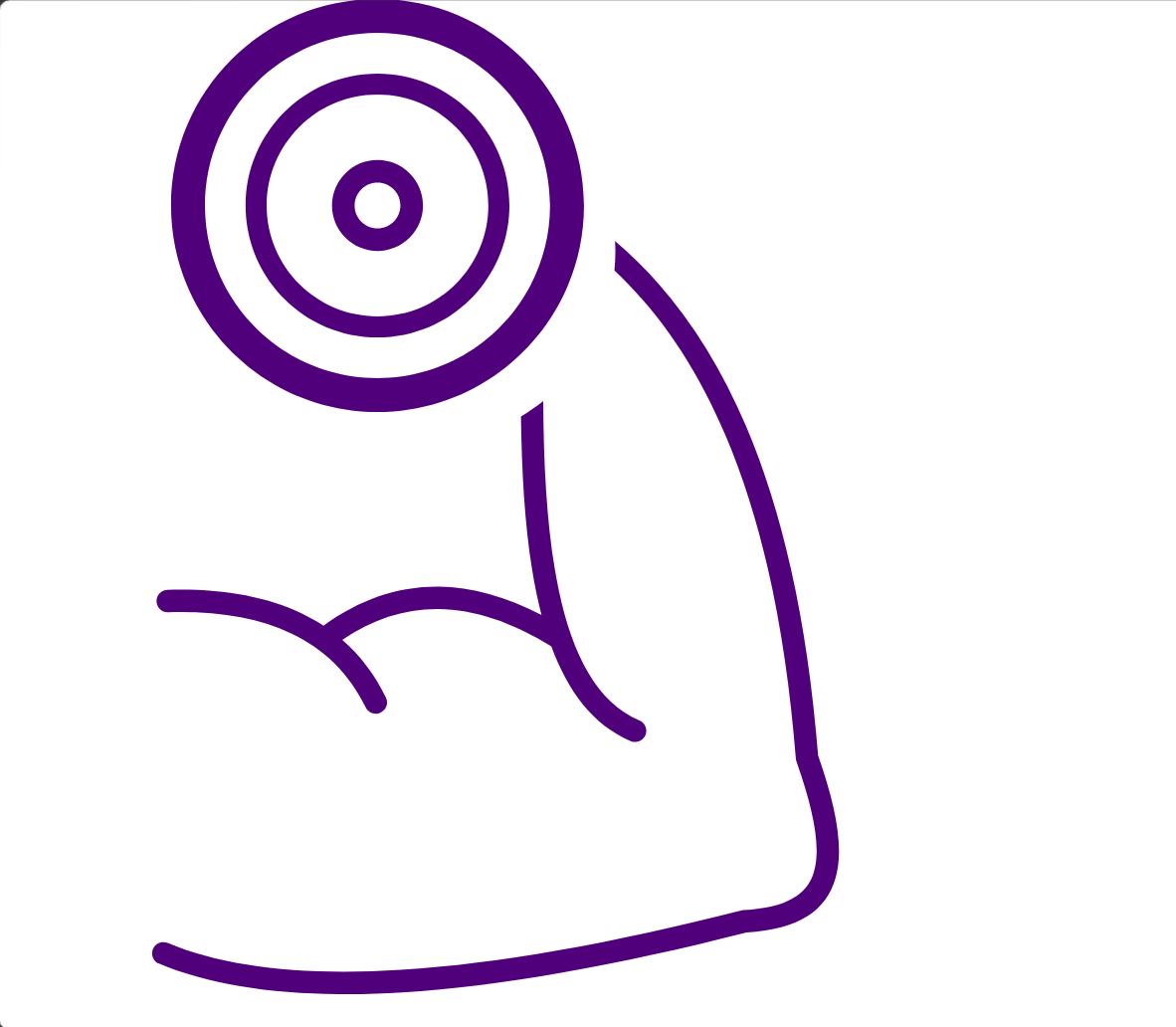 Simplified purple line drawing of a snail with a large shell and body.