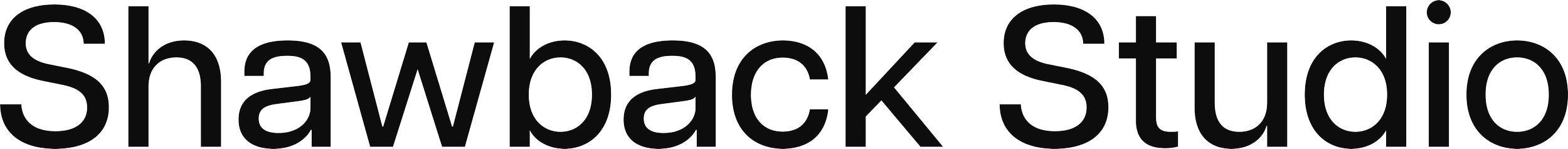 Black logo of Shawback Studio in a minimalist font.