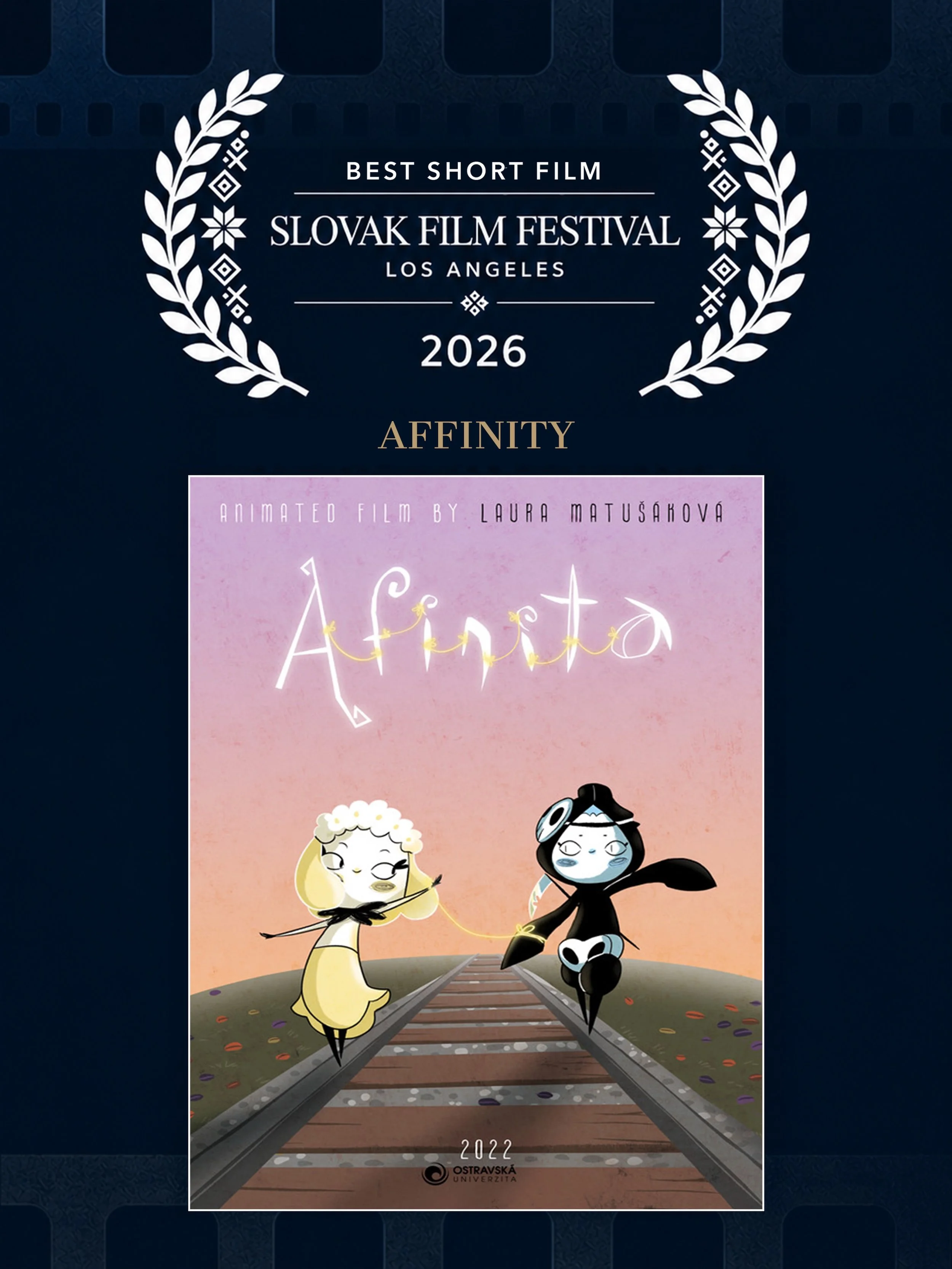 Congratulations to Laura Matu&scaron;&aacute;kov&aacute;, director of Affinity, winner of Best Short Film at the inaugural Slovak Film Festival Los Angeles. 🏆✨

Affinity is a beautifully crafted animated short that stood out through its distinctive 