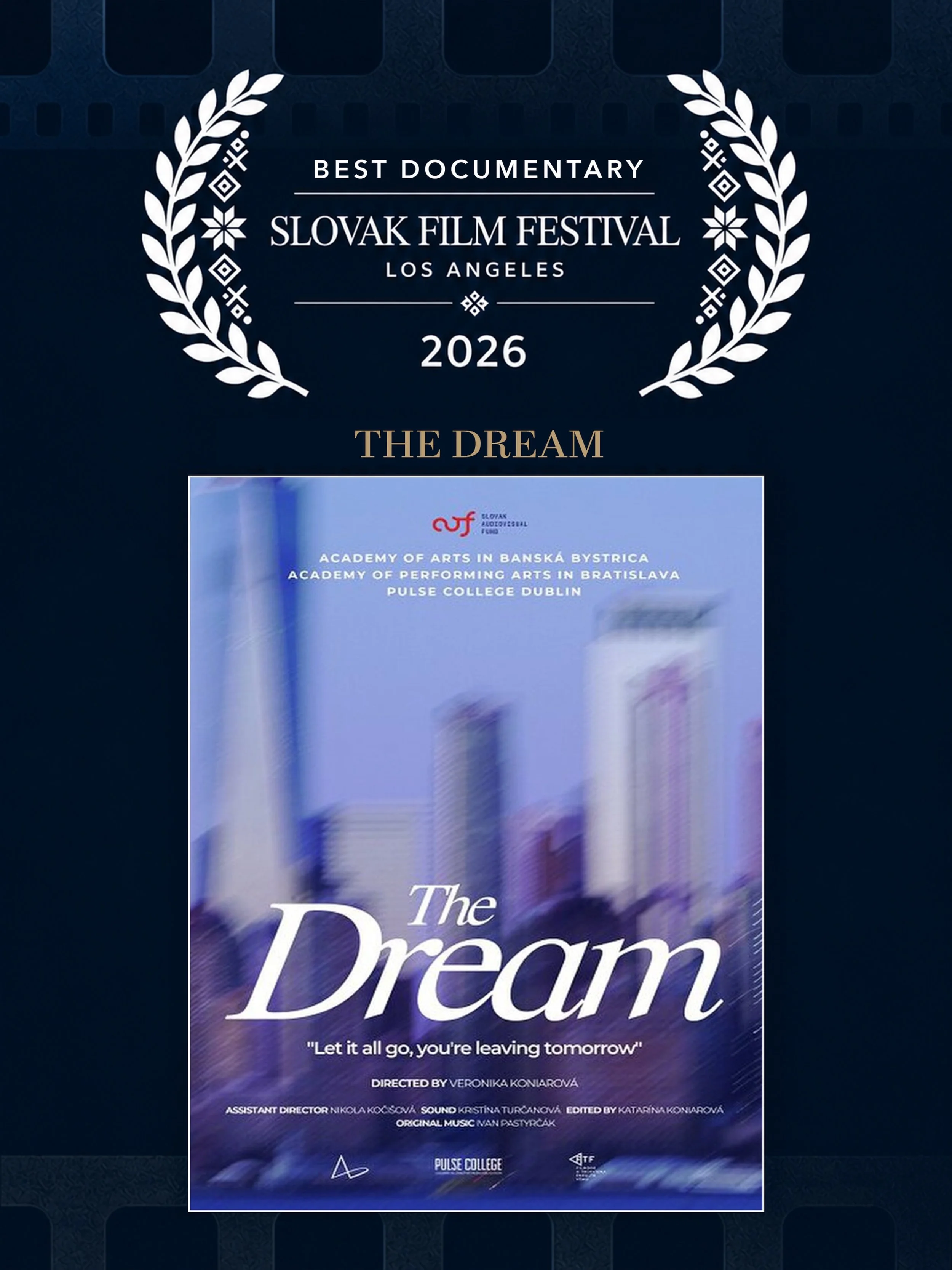 Congratulations to Veronika Koniarov&aacute;, director of The Dream, winner of Best Documentary at the inaugural Slovak Film Festival Los Angeles. 🏆✨

The Dream tells the life story of Julia Hlinka, who emigrated to the United States at the beginnin