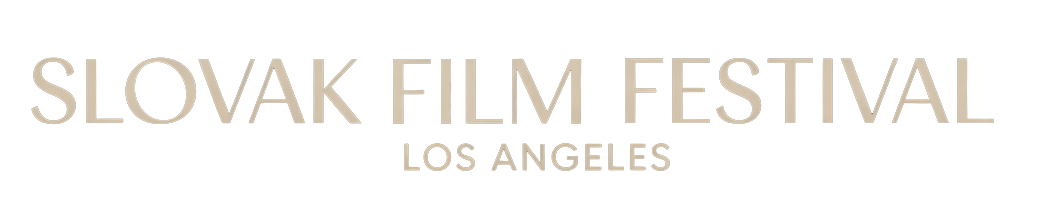 Text on a black background reading "Slovak Film Festival Los Angeles"