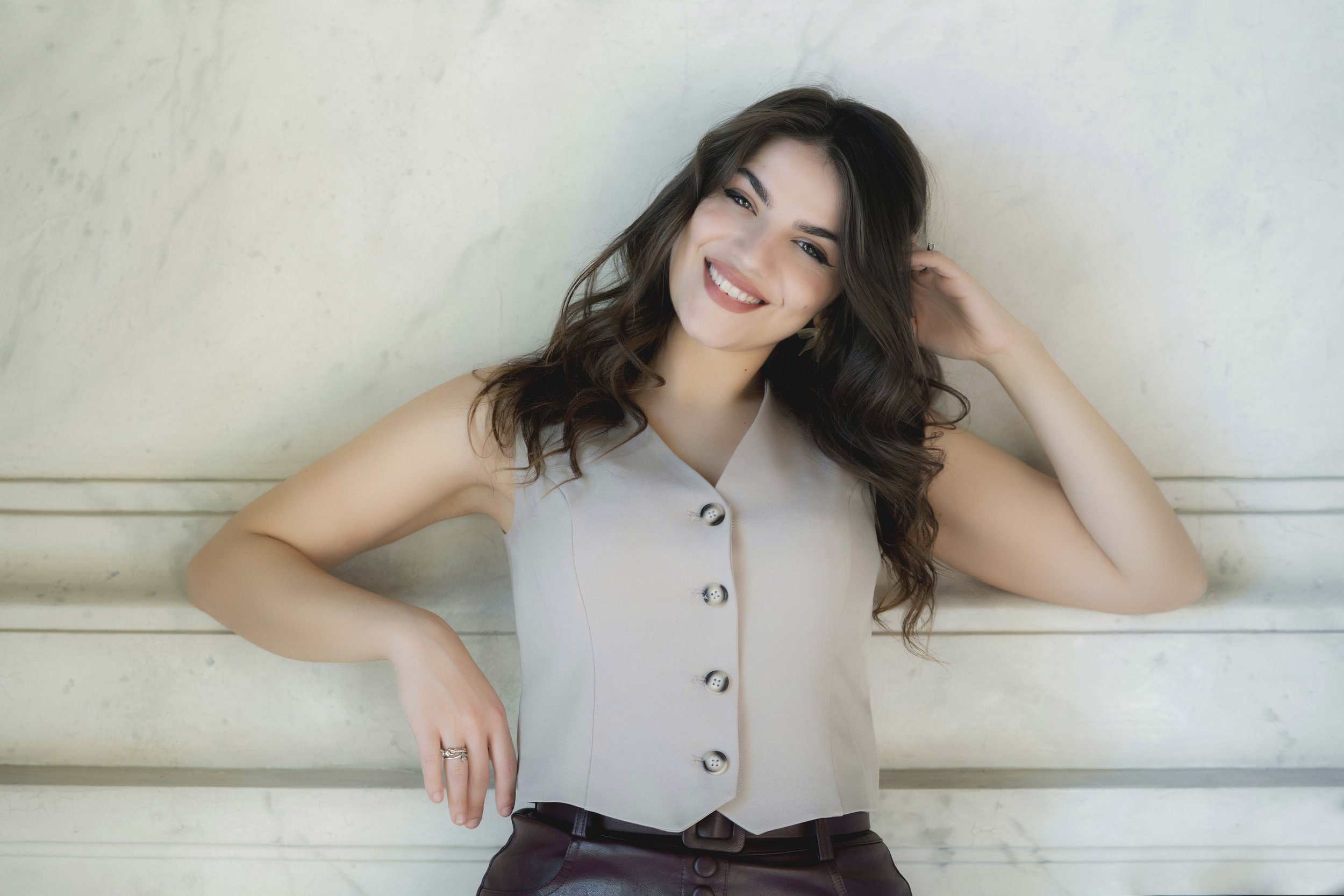 Francesca Pia Vitale, soprano italiano, ritratto fotografico spontaneo