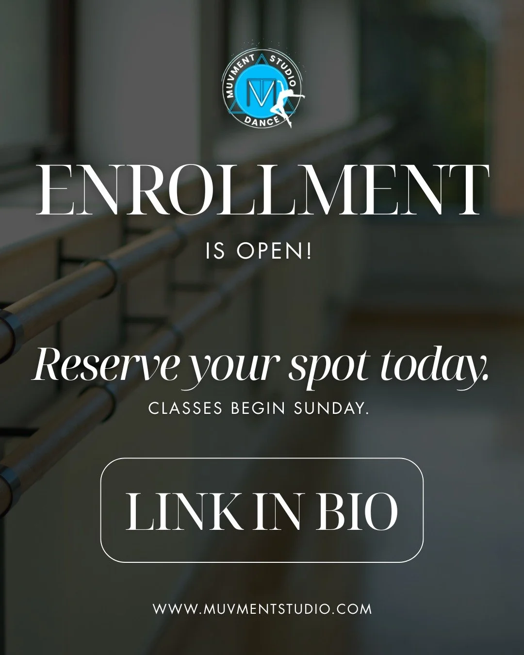 Ready to make this your season? 💙

Our booking page is officially live, and classes begin this Sunday! Whether you're taking your very first class or returning to the studio, we'd love to welcome you to The MuVment Studio.

✨ Classes available for a