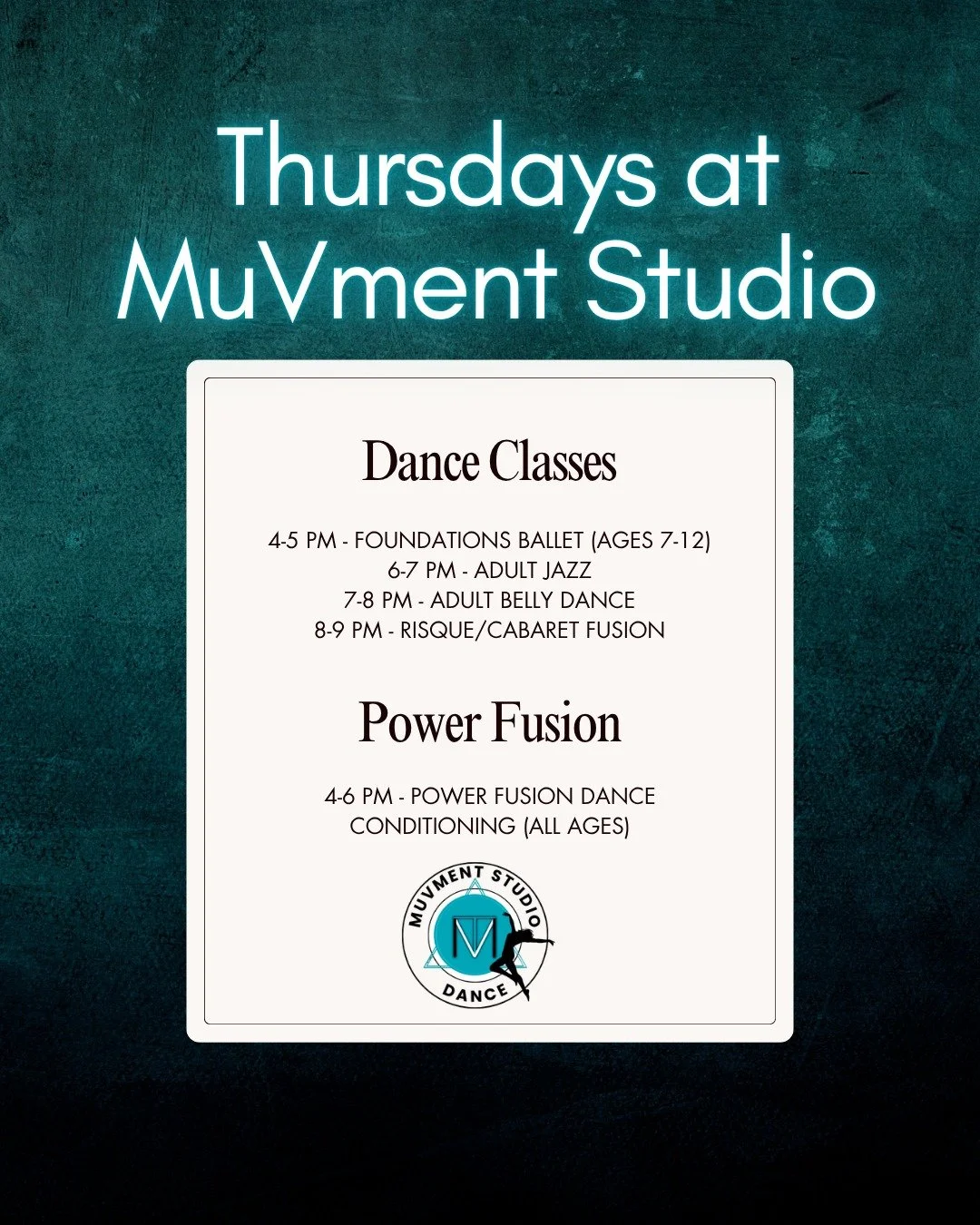 ✨ THURSDAYS AT MuVMENT ✨

Thursday nights are for the grown-ups. 😏💃

Whether you&rsquo;ve been dancing for years, haven&rsquo;t stepped into a studio since you were a kid, or have NEVER taken a dance class before &mdash; there&rsquo;s room for you 